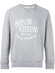 толстовка с принтом логотипа   Maison Kitsuné