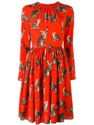 платье с принтом кошек  Dolce &amp; Gabbana