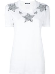 футболка с аппликацией звезд из пайеток Dolce &amp; Gabbana