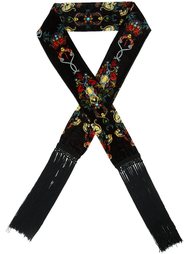 бархатный шарф с узором Roberto Cavalli
