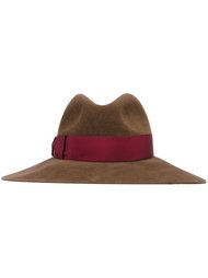 фетровая шляпа с контрастной лентой Borsalino