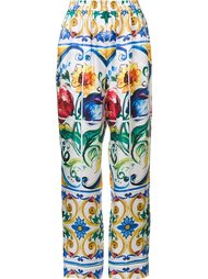брюки с принтом Majolica Dolce &amp; Gabbana