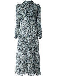платье-рубашка с цветочным принтом   Saint Laurent