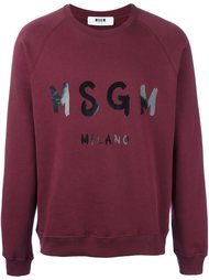 толстовка с принтом логотипа MSGM