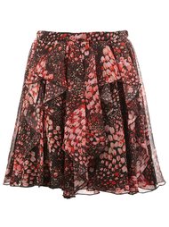 юбка с цветочным узором и складками Giambattista Valli