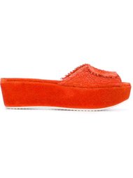 slip on fuzzy platform mules Amélie Pichard