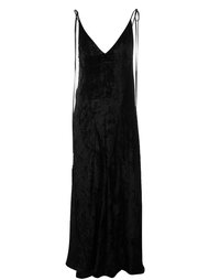 длинное бархатное платье Attico