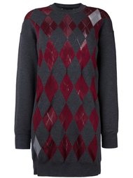 arygle sweater dress with sheer diamonds Alexander Wang