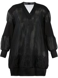 полупрозрачное платье-толстовка Sacai