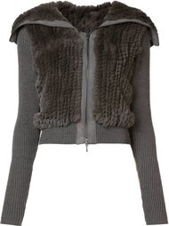 zipped ribbed jacket Elie Tahari