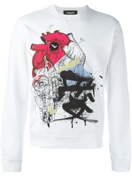 футболка с принтом сердца Dsquared2