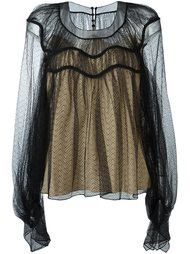 прозрачная блузка с узором шеврон Chloé