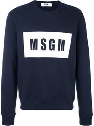 толстовка с принтом логотипа MSGM