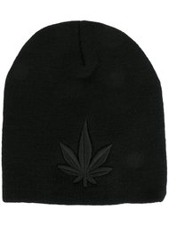 logo embroidered ribbed beanie Palm Angels