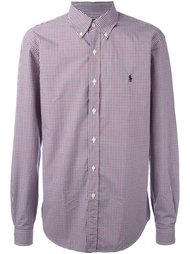 рубашка в клетку с логотипом  Polo Ralph Lauren