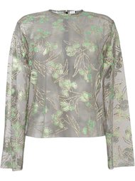 топ с цветочной вышивкой  MSGM