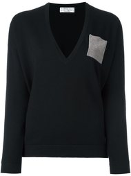 свитер с аппликацией  Brunello Cucinelli