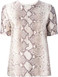 топ с узором змеиной кожи Tory Burch
