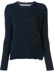 distressed long sleeved jumper Raquel Allegra