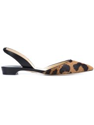 leopard print sling-back pumps  Paul Andrew