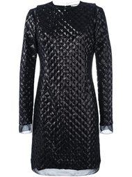стеганое платье с заклепками Emanuel Ungaro
