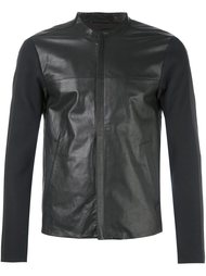 кожаная куртка на молнии Emporio Armani