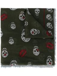 шарф 'Skull Kisses' Alexander McQueen