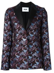 shimmer effect floral print dinner jacket MSGM