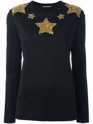 джемпер с вышивкой звезд из пайеток Dolce &amp; Gabbana