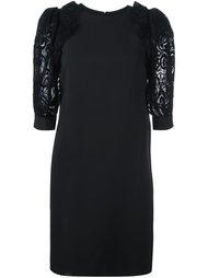платье с кружевными рукавами Emanuel Ungaro