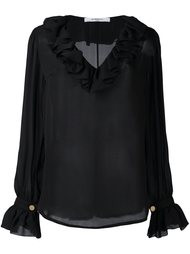 полупрозрачная блузка с рюшами Givenchy