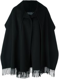 пальто свободного кроя с бахромой Salvatore Ferragamo
