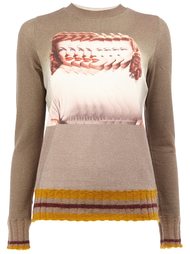 blurred woman intarsia jumper Undercover