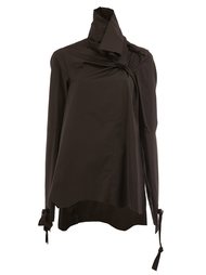 high neck buttoned blouse Aganovich