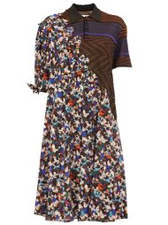 contrast print shirt dress Maison Margiela