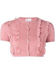 ruffle trim cropped cardigan Red Valentino