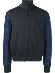 куртка-бомбер с фактурными рукавами Moncler Gamme Bleu