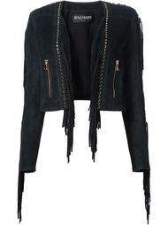 укороченная куртка с бахромой Balmain
