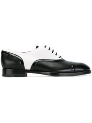 двухцветные туфли Окфорды Santoni
