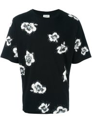 футболка с цветочным принтом Saint Laurent