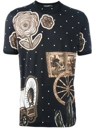 футболка с принтом в ковбойском стиле Dolce &amp; Gabbana