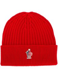 шапка-бини в рубчик с логотипом Moncler Grenoble