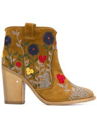 ботинки с цветочной вышивкой  Laurence Dacade