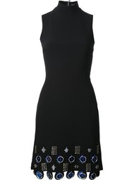 metal circle appliqué dress David Koma