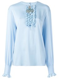 декорированная блузка с рюшами Dolce &amp; Gabbana