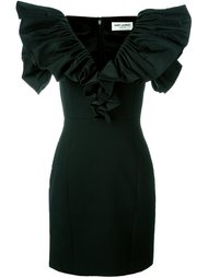 платье мини с оборками Saint Laurent