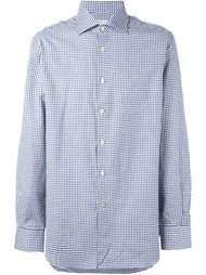 рубашка в мелкую клетку Kiton