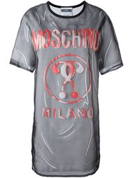 многослойное платье с принтом Moschino