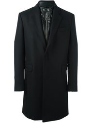 пальто с контрастной вставкой Les Hommes