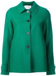 pressed wool short coat Harris Wharf London